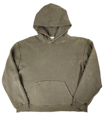 Elwood Unisex Core Organic Cotton Brushed Terry Hoodie CD4 Vintage Green Size M - Image 1 of 4