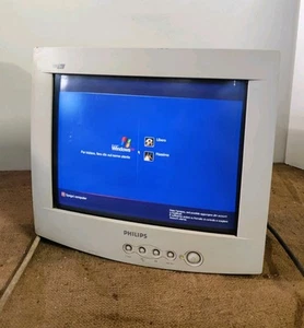 Philips 105s6 Monitor CRT Computer Vintage Monitor a COLORI -VGA X Ibm...🦖 - Foto 1 di 8