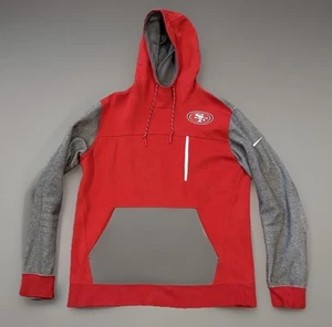 49ers🏈NIKE sweatshirt L SAN FRANCISCO NFL Hoodie ON FIELD Team Issue Jersey Red - Picture 1 of 4