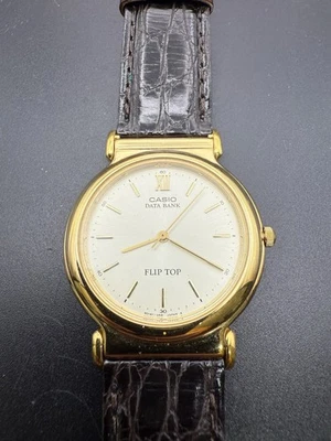 Casio 727 IA-1000 Flip Top Data Bank Vintage Watch 35mm Case For Repair Read K1 - Image 1 of 4