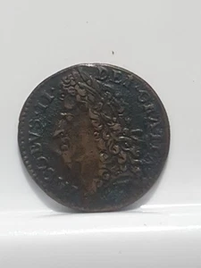 1689 JAMES II IRISH GUNMONEY GUN MONEY SHILLING CIVIL WAR COIN (Aug) (G3D1.11) - Picture 1 of 2