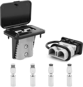 120A Battery Quick Connect/Disconnect Connector Plug Kit with Terminals Dust Cov - Picture 1 of 6