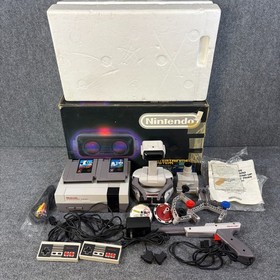 Nintendo NES Deluxe Set System Console w/ Rob the Robot CIB Complete Tested READ