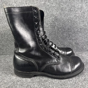 Vintage Biltrite Schwarz Leder Kampfstiefel Herren Größe 13 Militär Hergestellt in den USA - Bild 1 von 13