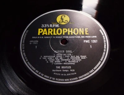 The Beatles Rubber Soul Very First  -1/-1  1965 UK Mono Press PMC 1267 NM- - Image 1 of 4