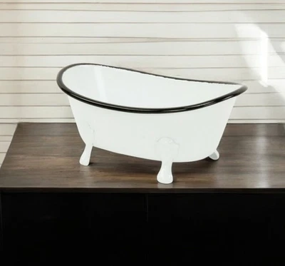 Escultura de mesa decorativa pintada a mano de tela blanca de 3" Foto 1 de 4