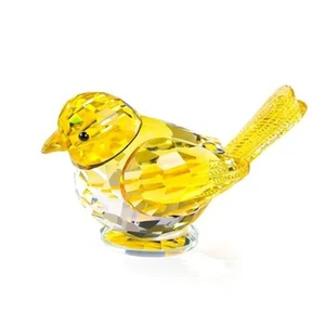 Crystal Clear Birds Figurines Handmade Collectible Animal Figurines Yellow - Picture 1 of 6