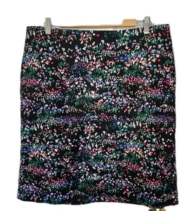 Talbots Damen Frauen Bleistiftrock Größe 16 schwarz mehrfarbig Tulpe Blumenmuster Reißverschluss hinten - Bild 1 von 6