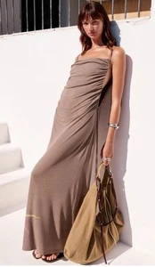 H&M X Mia Regan Drawstring Dress Beach Festival Sundress M 8-12 sold out - Picture 1 of 10