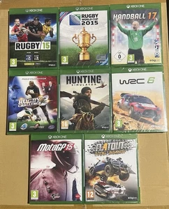 Lot 8 Jeux Xbox One Neufs Sous Blister Sport Course Chasse Rugby WRC MotoGP - Imagen 1 de 6