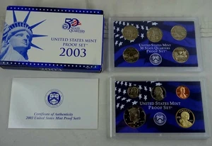 2003-S US Mint Proof Set 10 Coin Set OGP Original Government Packaging COA - Picture 1 of 3