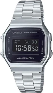 Casio Classic Digital Watch Silver with Black Case - A168WEM-1EF - Bild 1 von 1