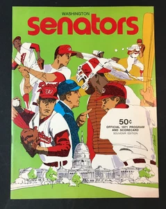 VTG 1971 Washington Senators Game Program & Scorecard MLB Team Souvenir Edt. VG! - Picture 1 of 4