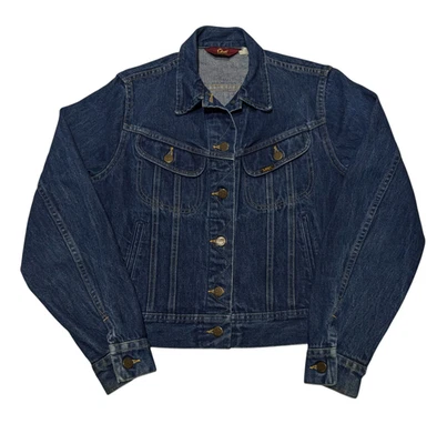 Chaqueta vaquera vintage años 70 80 Ms Lee para mujer 13/14 Denim Trucker Western Union EE. UU. Foto 1 de 4