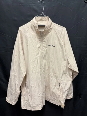 Chaqueta cortavientos poncho con cremallera beige escala negra negra negra talla XL Foto 1 de 4