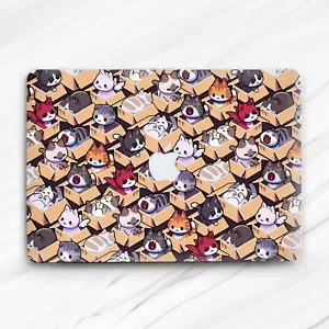 Custodia rigida simpatici gatti in scatole animali Kawaii per Macbook Air 13 Pro 16 13 14 15 - Foto 1 di 4