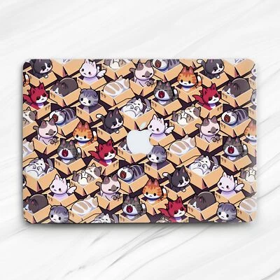 Cute Cats In Boxes Kawaii Animal Hard Case For Macbook Air 13 Pro 16 13 14 15 - Image 1 of 4