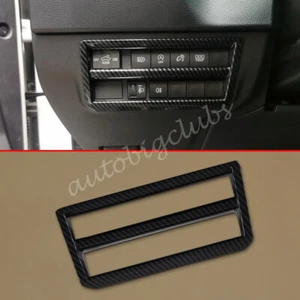 For Toyota Tundra 2022-2023 Carbon Fiber Headlight Switch Cover Trims Accessory - Picture 1 of 5