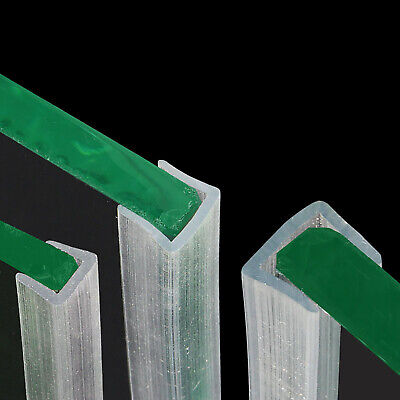 U Type Bath Door Shower Screen Seal Strip Bumper Protection For 5/8/10mm Glass • 3.51€
