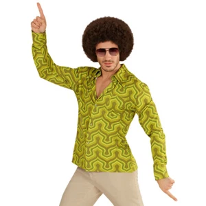 70er Jahre Hemd Saturday Night Fever Disco-Hemd Herrenhemd Schlager Kostüm L-XL - Bild 1 von 3