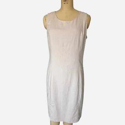 Vestido Vaina Bice By Sag Harbor Lino Talla 10 Espalda Forrado con Cremallera Clásico Foto 1 de 4