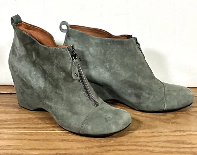Kenneth Cole Gentle Souls Ridgual Damas Gamuza Cremallera Botines Verde 10M Foto 1 de 4