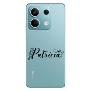 Hülle für Redmi Note 13 PRO 4G Vorname 7 Blume und Herz Schwarz oder Weiß - Bild 1 von 3