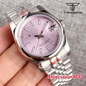Polished Bezel 200m Waterproof 36MM Tandorio Sterile Pink NH35A Watch Auto DateJ - Picture 1 of 8