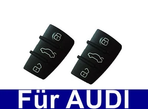2x 3Tasten Ersatz Schlüssel Tastenfeld Tasten Gummi für Audi A3 A4 A5 A6 A8 - Picture 1 of 2