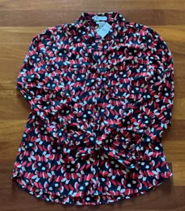 Express Women Portofino Shirt Medium Black Multi - Picture 1 of 6