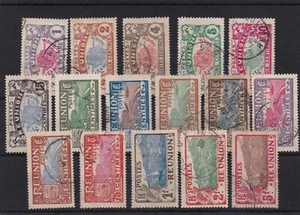 REUNION SERIE COMPLETE DE 16 TIMBRES OBLITERES N° 56 à 71 Cote: 40€ - Imagen 1 de 1