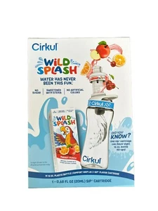 Cirkull 16 Unzen Kunststoff Wasserflasche Starter Kit mit blauem Deckel, 1 Geschmackskartusche - Bild 1 von 6