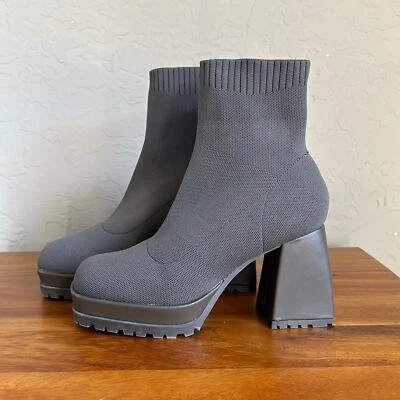 EGO Tacón Cuadrado Calcetín Bota Talla UK 6 Foto 1 de 4