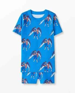 Marvel Captain America Kids 2pc. Short John Pajamas Set By Hanna Andersson - Picture 1 of 2