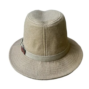 Vintage Stetson Wollfilz Fedora Hut Safari Union Beige Größe M Made in USA EUC - Bild 1 von 8