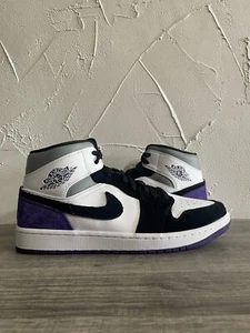 Nike Air Jordan 1 Mid SE Court Purple Men’s Size 10.5 852542-105 Missing Lid - Picture 1 of 5