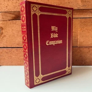 Vintage My Bible Companion 1952 And 1959 Study bible Red Leather Rare - Picture 1 of 6