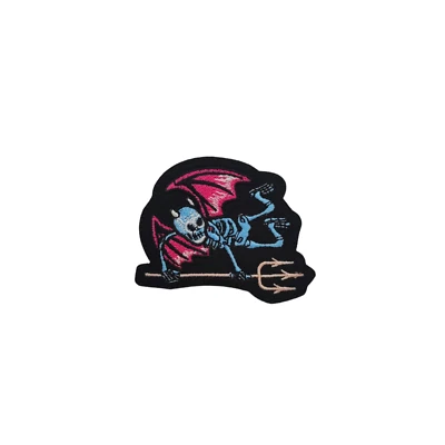 Demon Patch Skeleton Heat Adhesive Clothes Iron Heat Skull Patch - Image 1 of 2