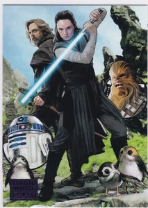 2018 Star Wars Galaxy Purple Parallel #4 Student Becomes Teacher Rey Luke 96/99 - Picture 1 of 1