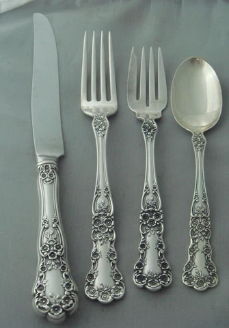 Gorham Buttercup Sterling Silver Four Piece Setting New French Knife Cover