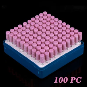 100pcs Rotary Mounted Abrasive Grinding Stone Point Wheel Bits Set For Dremel - Picture 1 of 16