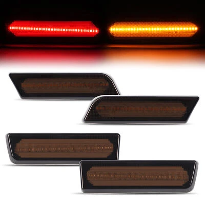 4X Smoke Red & Amber LED Side Marker Lights For Ford Transit Connect 2010-2013 - Изображение 1 из 4