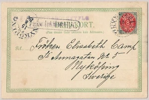 DENMARK. 1900. Bi-coloured. 8 Øre. Swedish shipmail canc. (PK2338) - Picture 1 of 2