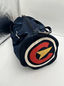 Vintage Navy Blue Canvas Fabric COLOURSPORT Duffle Bag Carry - On Zippered USA - Picture 1 of 11