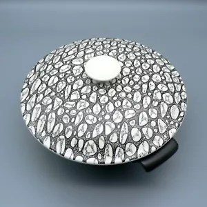 POOLE POTTERY BLACK PEBBLE LIDDED VEGETABLE DISH PERFECT C106 MID-CENTURY TUREEN - Picture 1 of 16