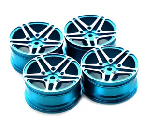 Dual 5 Spoke Alloy Wheel Set (4) for 1/10 On-Road Touring W=26mm - Picture 1 of 1