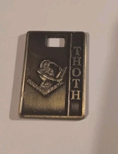 Krewe of Thoth Doubloon Tag Mardi Gras Ibis 8th Decade Hail Thoth Captain Quote - Picture 1 of 3