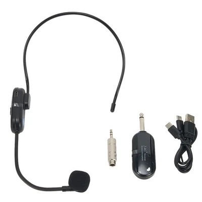 2.4G Wireless Microphone Headset160FT Range Mic System For Teach Outdoor Speech - Image 1 of 4