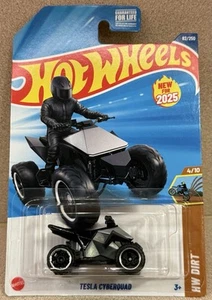 Hot Wheels Tesla Cyberquad #82 2025 negro HW Dirt Series 4/10 nuevo modelo negro - Imagen 1 de 8