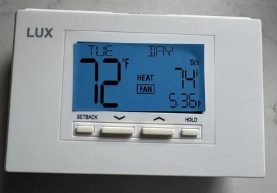 Lux TX9100U Programmable Thermostat - White - Image 1 of 3